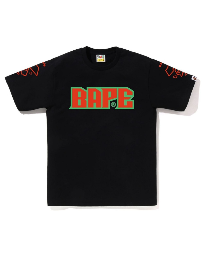 T Shirts Bape Football Noir Homme | RMO-69310330